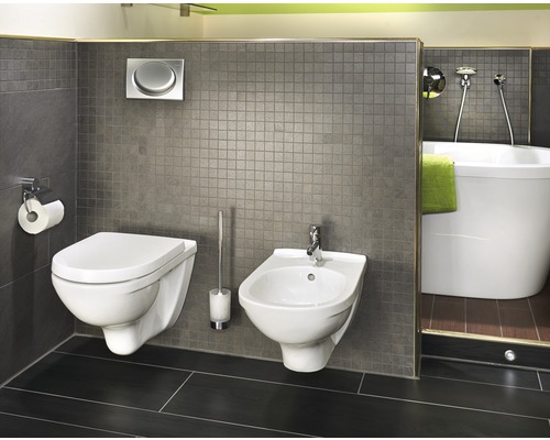 Badkamer met wandcloset, bidet en ligbad