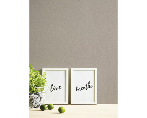 Behang met twee lijsten met de opschriften liefde en ademen, plant en limoenen