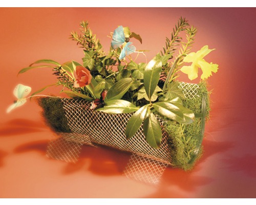 Bloemstuk met bloemen en decoratieve elementen in een vaas