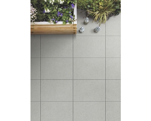 LUSIT Terrastegel met facet betongrijs 60 x 40 x 5 cm