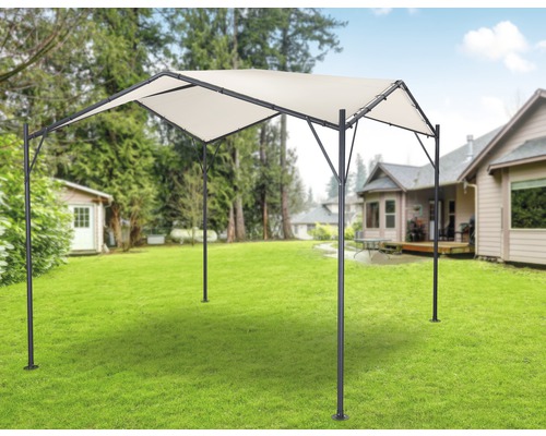 Tuinpaviljoen met metalen frame en stoffen dak