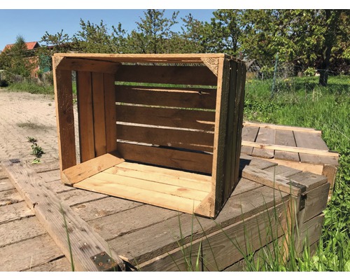 Houten kist voor opslag buitenshuis