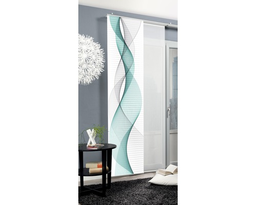 Decoratief schuifgordijn met golfpatroon voor raamdecoratie