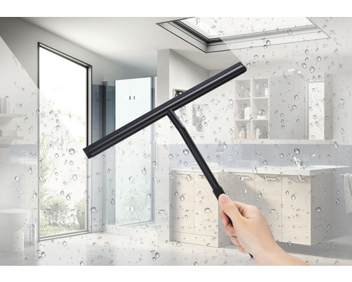 Raamwisser voor badkamertegels met waterdruppels