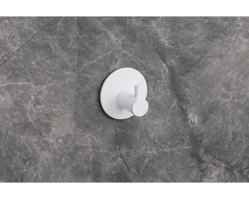 Witte wandhaak voor badkamer