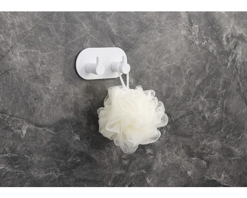 Dubbele wandhaak met badspons