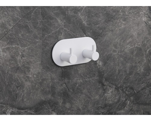 Dubbele kledinghaak voor wandmontage