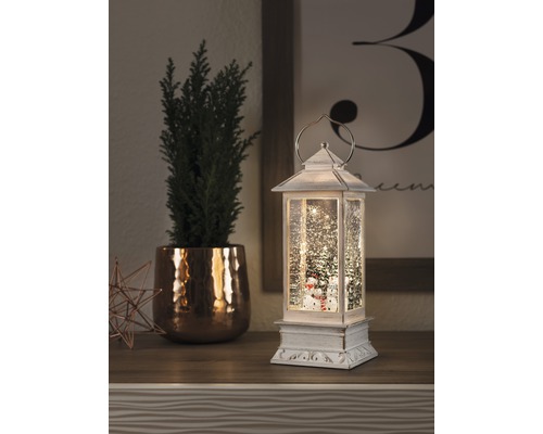 Decoratieve lantaarn met sneeuwpopmotief voor de kerstperiode