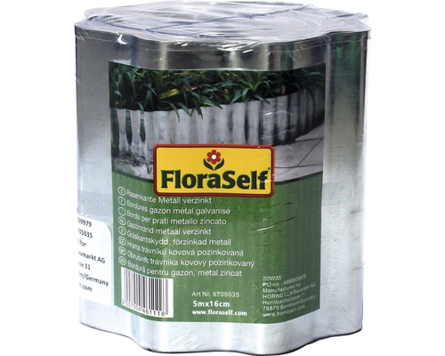 FLORASELF® Borderrand metaal verzinkt H 16 cm x 500 cm