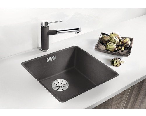 Spoelbak met kraan en artisjokken