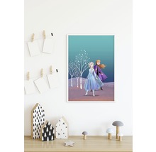 Ingelijste muurkunst met de personages Elsa en Anna uit Frozen
