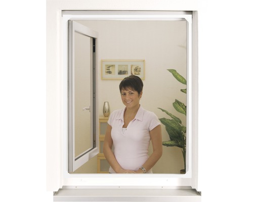 Geopend raam met hor