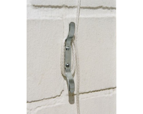 Metalen koordwikkelaar voor het opbergen van rolgordijnkoorden aan de muur