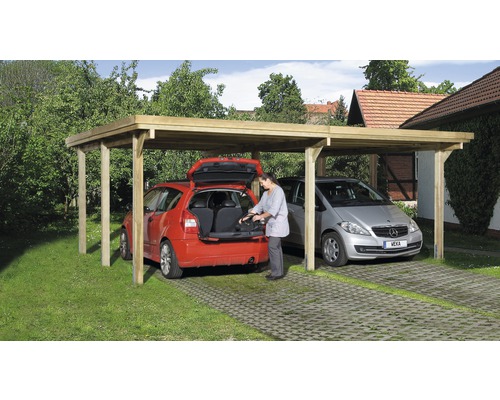 WEKA Carport enkel Optima GR.3 geïmpregneerd 603x512 cm