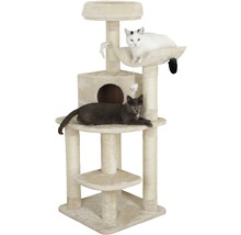 Kattenkrabpaal met ligvlakken, hol en speelgoed voor katten