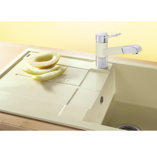 Spoelbak met afdruiprek en ééngreepsmengkraan