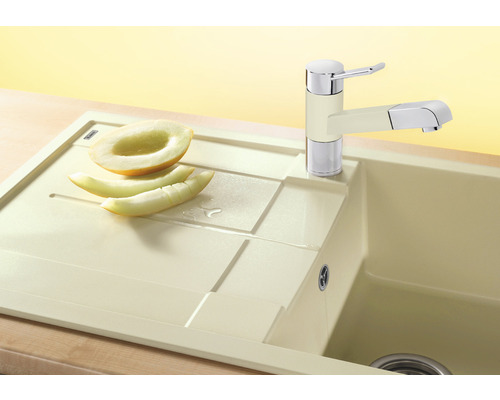 Spoelbak met afdruiprek en ééngreepsmengkraan