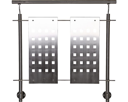 Handdoekrek van roestvrij staal met vierkante uitsparingen voor de badkamer