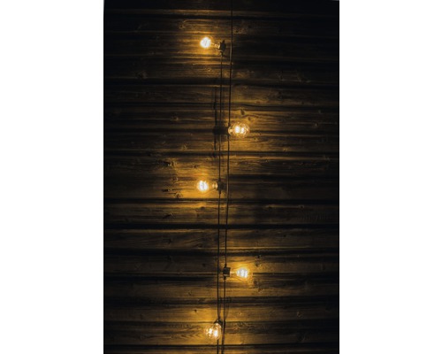 Gloeilampen aan houten wand