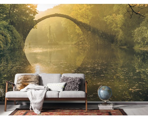 Fotobehang met landschapsmotief, Rakotzbrug in het Kromlauer Park