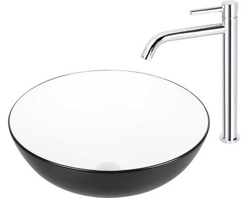 Opzetwastafel met eenhendelmengkraan