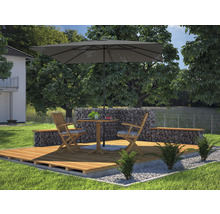 SOLUNA Parasol Nancy donkergrijs 300x300 cm, hoogte 275 cm-thumb-3 SOLUNA Parasol Nancy donkergrijs 300x300 cm, hoogte 275 cm-thumb-3