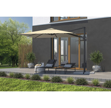 SOLUNA Zweefparasol Orléans ecru 300x300 cm, hoogte 251 cm-thumb-5 SOLUNA Zweefparasol Orléans ecru 300x300 cm, hoogte 251 cm-thumb-5
