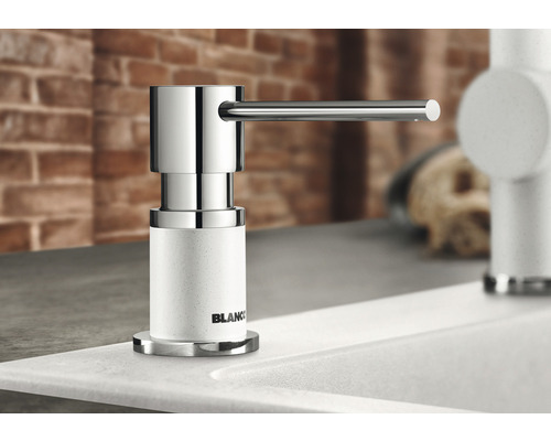 Blanco zeepdispenser van roestvrij staal en kunststof