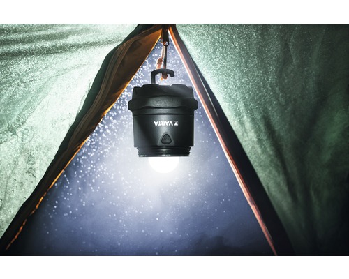 Varta Logo hanglamp in tent