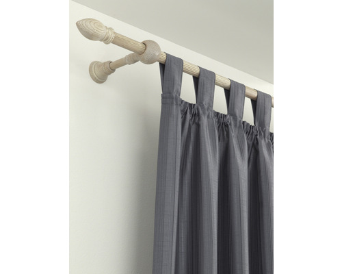 Gordijnroede met lusophanging en gordijn