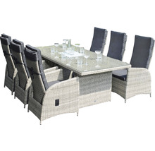 Tuinmeubelset met eettafel en acht stoelen