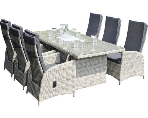 Tuinmeubelset met eettafel en acht stoelen