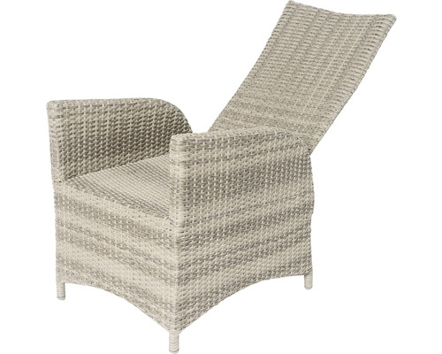 Tuinstoel van polyrotan met verstelbare rugleuning