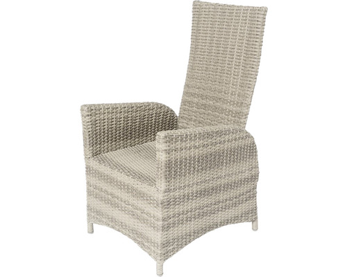 Tuinstoel van rotan met armleuning en hoge rugleuning