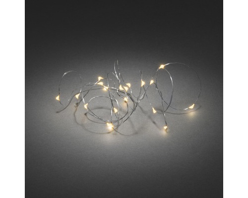 KONSTSMIDE Kerstverlichting LED lichtsnoer 20 lampjes extra warmwit met 6 uur timer 1,9 m LED-lichtslinger met warm wit licht