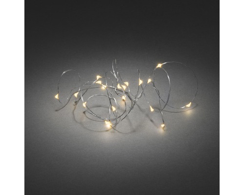 KONSTSMIDE Kerstverlichting LED lichtsnoer 20 lampjes extra warm wit met 6h timer 1,9 meter