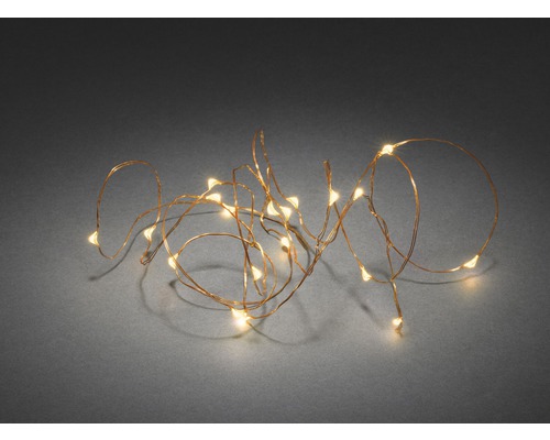 KONSTSMIDE Kerstverlichting LED lichtsnoer 40 lampjes extra warmwit met 6 uur timer 3,9 m LED-draadverlichting voor decoratie