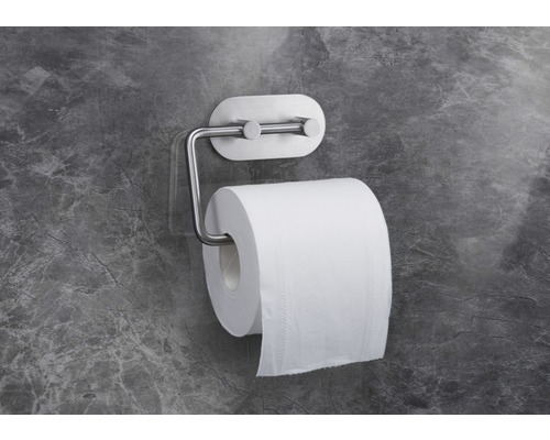 Toiletpapierhouder van roestvrij staal met rol papier