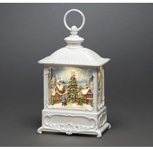 Decoratieve lantaarn met kerstmotief en verlichting