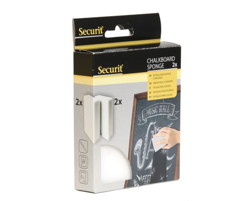 Securit krijtbordspons 2-stuksverpakking