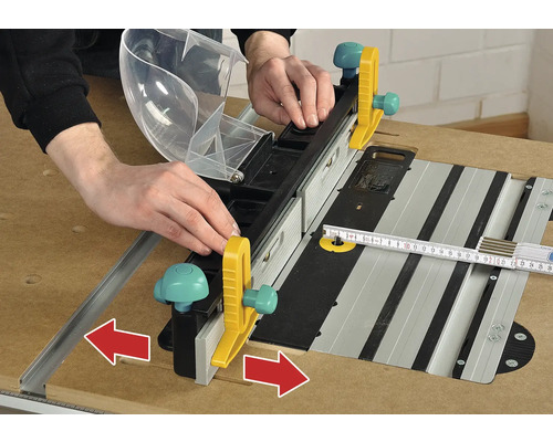Wolfcraft snijgeleider met geleiderails en handbescherming