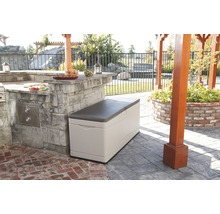 LIFETIME Opbergbox XXL kunststof grijs 150x61x68 cm, inhoud 495 L