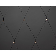 Gedetailleerde weergave van een lichtsnoernet met kleine lichtjes