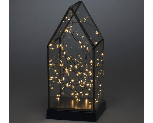 KONSTSMIDE Kerstverlichting LED lantaarn huis met 80 lampjes extra warmwit Decoratieve lamp in de vorm van een huis met lichtjes