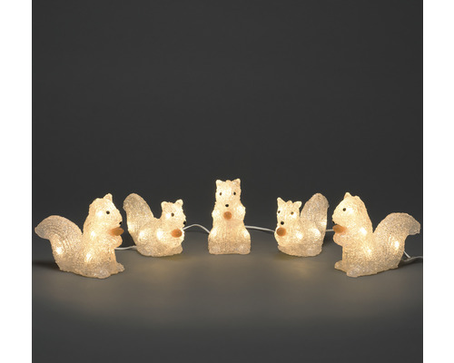 Lichtsnoer met eekhoornfiguren