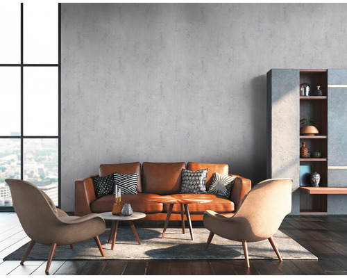 Woonkamer met bank, fauteuil, salontafel en opbergkast