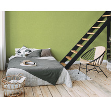 Slaapkamer met bed, ladder en stoel