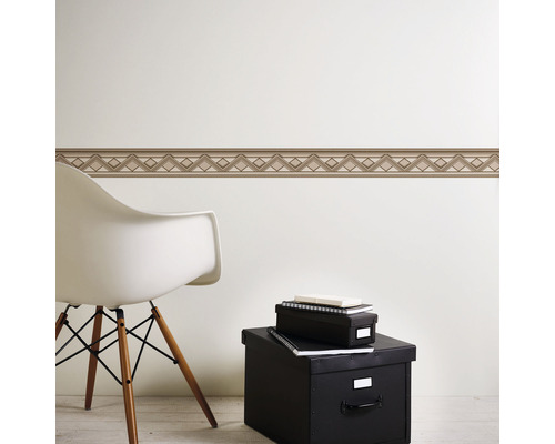 Kamerweergave met rand met geometrisch patroon