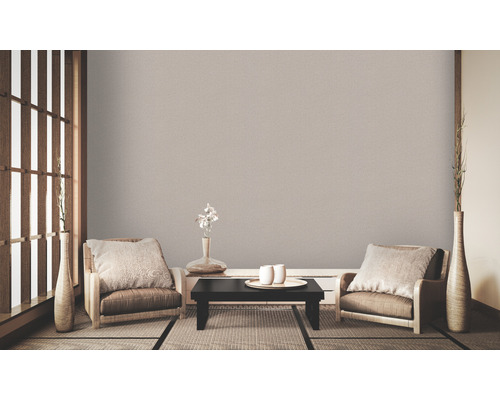 Lichte woonkamer in Japanse stijl met fauteuils en decoratie