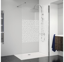 BREUER Inloopdouche Panorama chroom 100 cm terrazzo wit